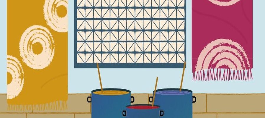 Teñido con Cempasúchil y grana