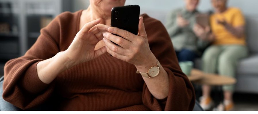 Uso de teléfonos inteligentes para personas mayores