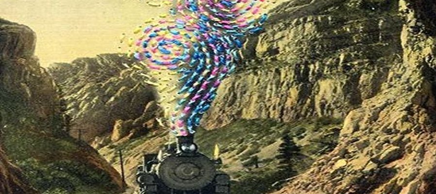 Tren, cámara y bordado