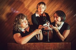 Imagen muestra de la actividad: Fotografía de tres muchachas mirando a la noche