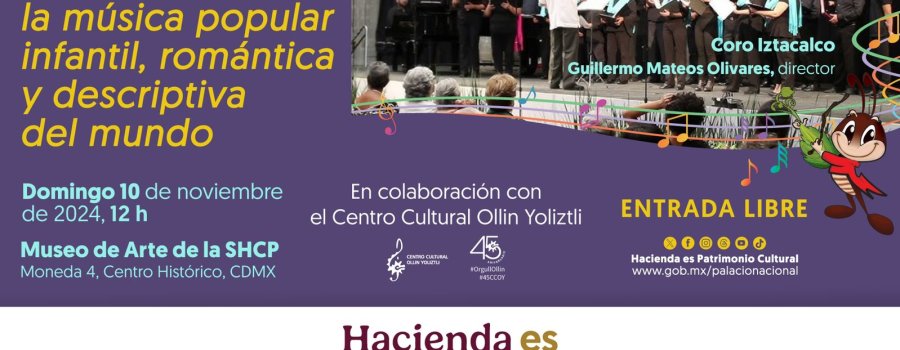 Concierto | UN ESBOZO DE LA MÚSICA POPULAR INFANTIL, ROMÁNTICA Y DESCRIPTIVA DEL MUNDO