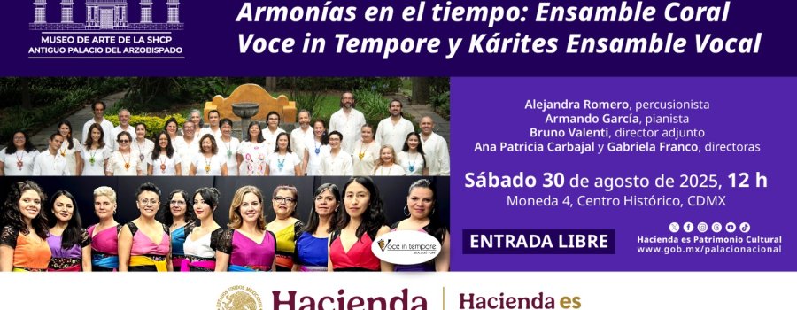 Concierto | Armonías en el tiempo: Ensamble Coral Voce in Tempore y Kárites Ensamble Vocal