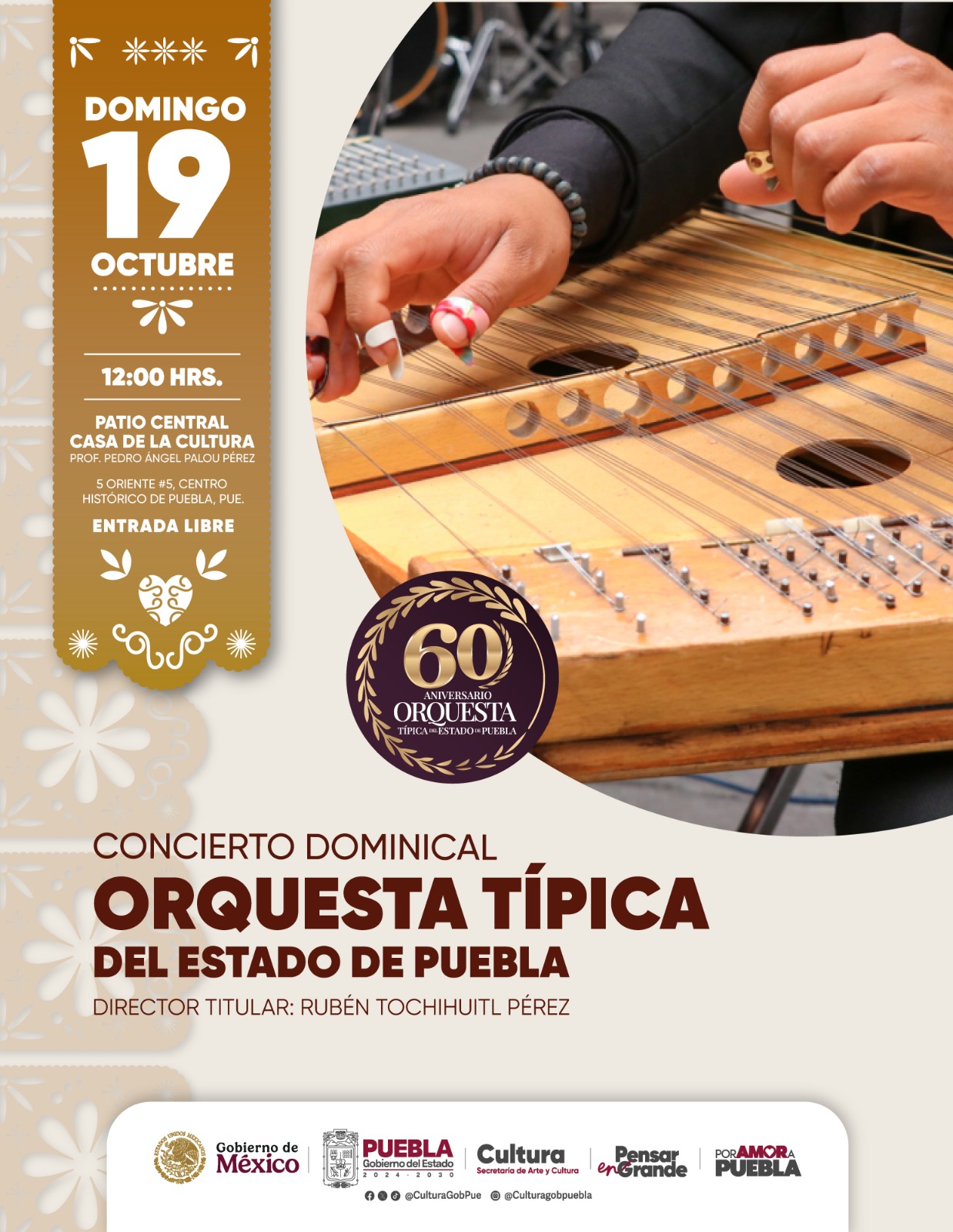 Imagen muestra de la actividad orquesta típica del estado de Puebla