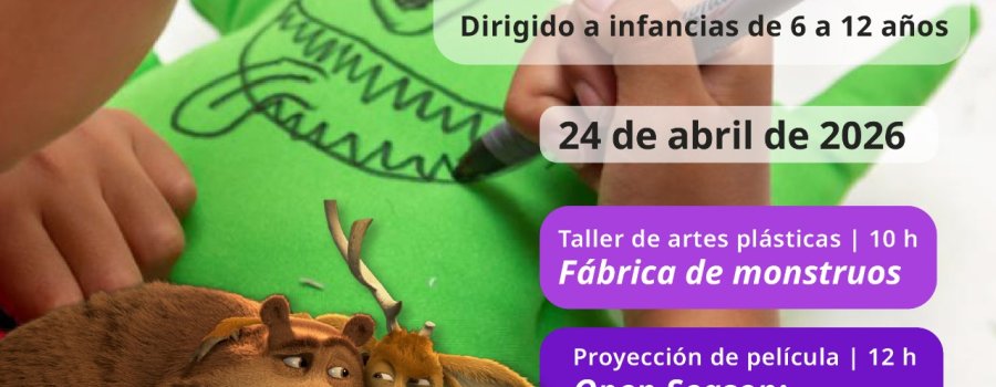 Viernes de peques | Taller de artes plásticas y Proyección de película | 24 de abril 2026